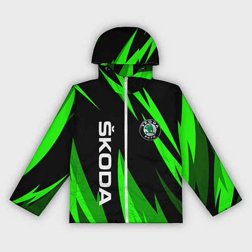 Женская ветровка SKODA Логотип Узор / 3D-Белый – фото 1