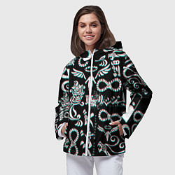 Ветровка с капюшоном женская ТОКИЙСКИЕ МСТИТЕЛИ ГЛИТЧ, GLITCH, цвет: 3D-белый — фото 2