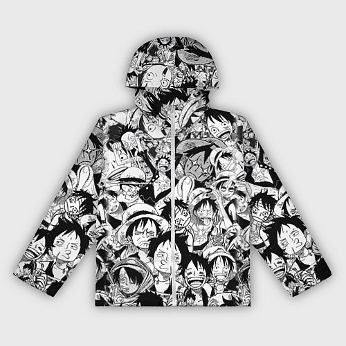 Женская ветровка МАНКИ Д ЛУФФИ ЧЁРНО БЕЛЫЙ / 3D-Белый – фото 1