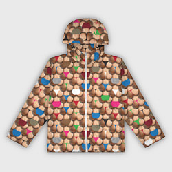 Ветровка с капюшоном женская Попки, цвет: 3D-белый