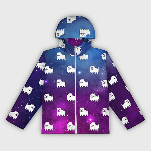 Женская ветровка UNDERTALE DOGS PATTERN SPACE / 3D-Белый – фото 1