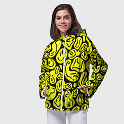 Ветровка с капюшоном женская The Смайлики, цвет: 3D-белый — фото 2