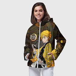 Ветровка с капюшоном женская ТОМИОКА SLAYER КЛИНОК, цвет: 3D-белый — фото 2