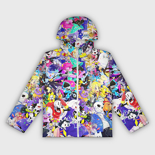 Женская ветровка UNDERTALE PATTERN HEROES, ВСЕ ГЕРОИ ИГРЫ / 3D-Белый – фото 1