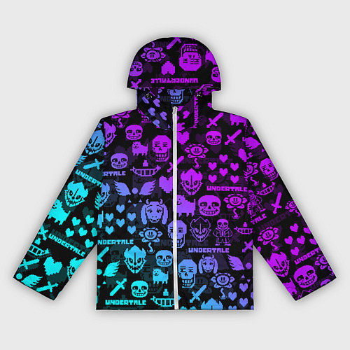 Женская ветровка UNDERTALE NEON PATTERN УЗОР / 3D-Белый – фото 1