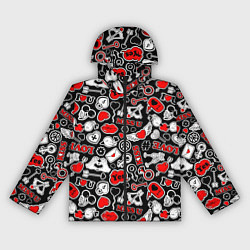 Ветровка с капюшоном женская Влюблённость Love, цвет: 3D-черный