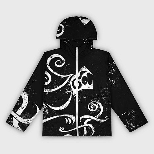 Женская ветровка ТАТУИРОВКА ДРАКЕНА WHITE AND BLACK / 3D-Белый – фото 1