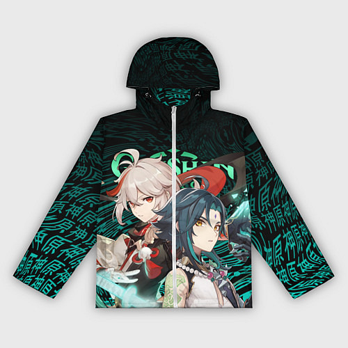 Женская ветровка КАЗУХА И СЯО XIAO AND KAZUHA GENSHIN / 3D-Белый – фото 1
