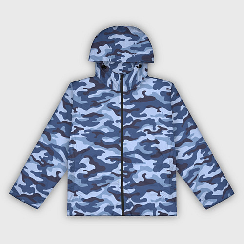Женская ветровка Синий Камуфляж Camouflage / 3D-Черный – фото 1