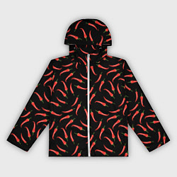 Ветровка с капюшоном женская Перец паттерн, цвет: 3D-белый