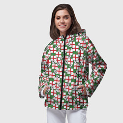 Ветровка с капюшоном женская Англия футбол, цвет: 3D-черный — фото 2