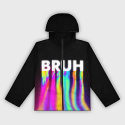 Ветровка с капюшоном женская BRUH Братан, цвет: 3D-черный