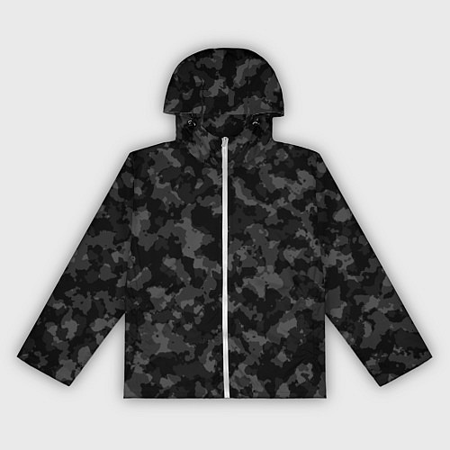 Женская ветровка ТЁМНЫЙ КАМУФЛЯЖ / 3D-Белый – фото 1