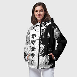 Ветровка с капюшоном женская ШКОЛЫ И ЗНАКИ ВЕДЬМАКОВ, цвет: 3D-черный — фото 2