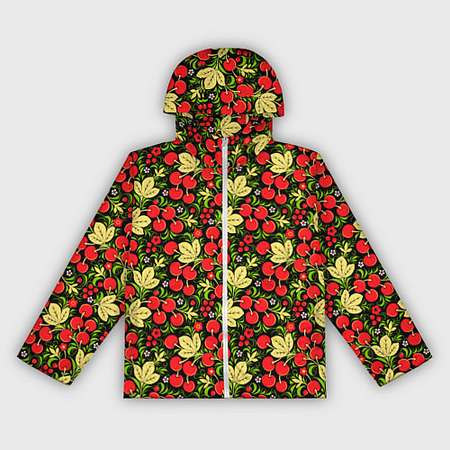 Женская ветровка Черешни хохлома / 3D-Белый – фото 1