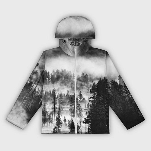 Женская ветровка ТУМАННЫЙ ЛЕС - ТЕМНЫЙ ЛЕС / 3D-Белый – фото 1