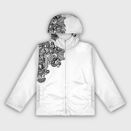 Женская ветровка Черно Белые КруЖева / 3D-Белый – фото 1