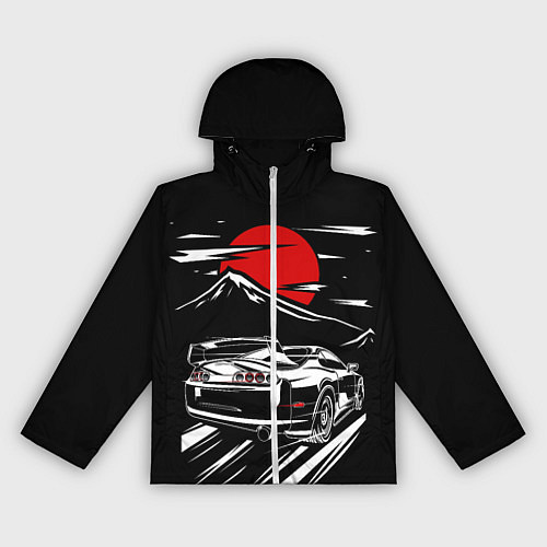 Женская ветровка TOYOTA SUPRA Под Луной / 3D-Белый – фото 1