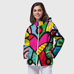 Ветровка с капюшоном женская Ромеро Бритто Арт, цвет: 3D-белый — фото 2