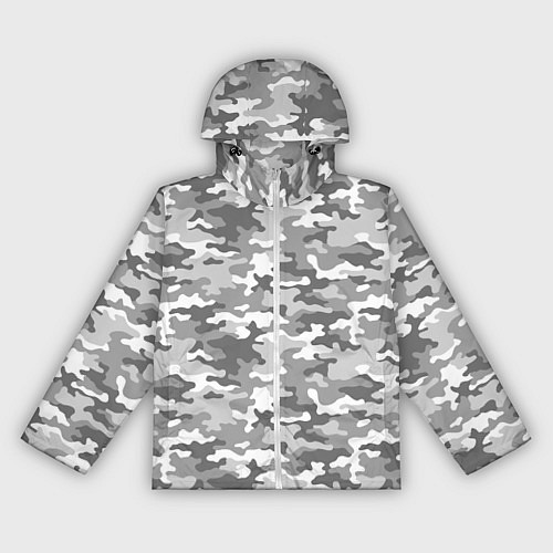 Женская ветровка Серый Военный Камуфляж / 3D-Белый – фото 1