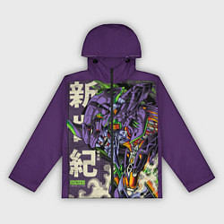 Ветровка с капюшоном женская Evangelion Eva-01, цвет: 3D-черный