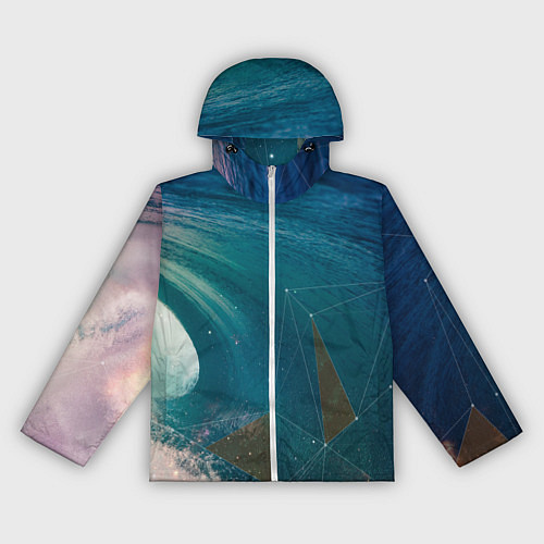 Женская ветровка Геометрия на волне / 3D-Белый – фото 1