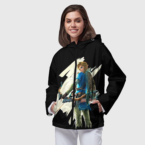 Женская ветровка Линк с луком / 3D-Черный – фото 3