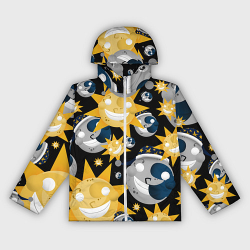 Женская ветровка Солнце и Луна из FNAF Security Breach Паттерн / 3D-Белый – фото 1