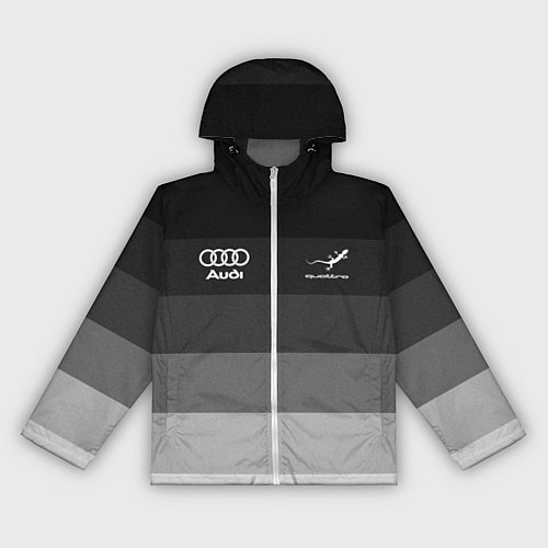 Женская ветровка Audi, Ауди Серый градиент / 3D-Белый – фото 1