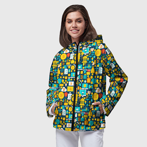 Женская ветровка Трейдер Криптовалют / 3D-Черный – фото 3