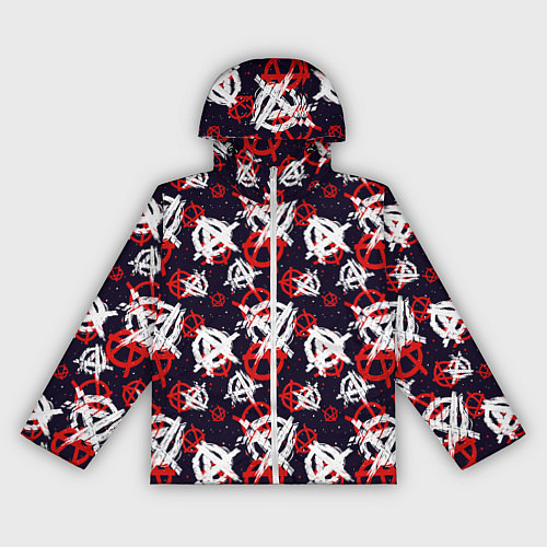 Женская ветровка Анархия текстура / 3D-Белый – фото 1