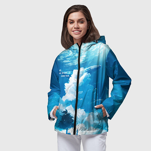 Женская ветровка Let your dreams come true / 3D-Черный – фото 3