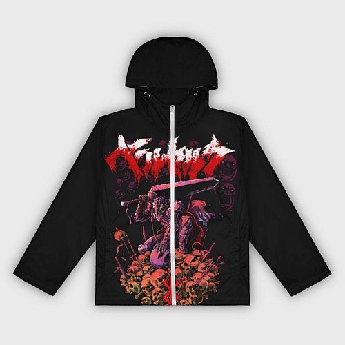 Женская ветровка Берсерк на черепах Berserk Клеймо / 3D-Белый – фото 1