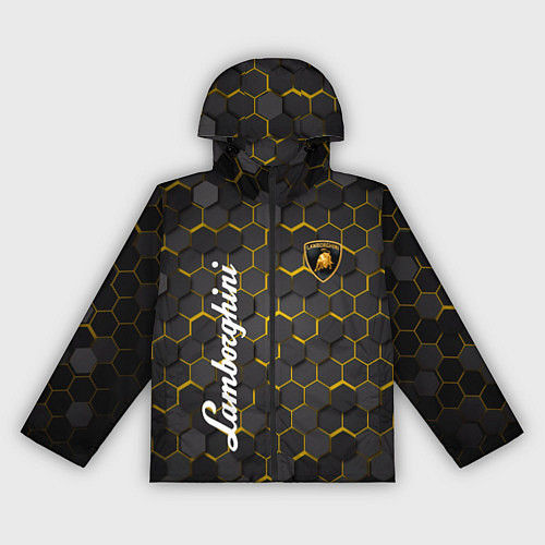Женская ветровка Lamborghini - Золотые соты / 3D-Черный – фото 1