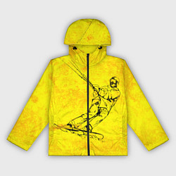 Ветровка с капюшоном женская Кайтер на лыжах, цвет: 3D-черный