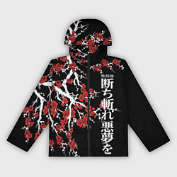 Ветровка с капюшоном женская Корпус бойни демонов, цвет: 3D-черный
