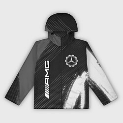 Ветровка с капюшоном женская МЕРСЕДЕС AMG Краски, цвет: 3D-черный