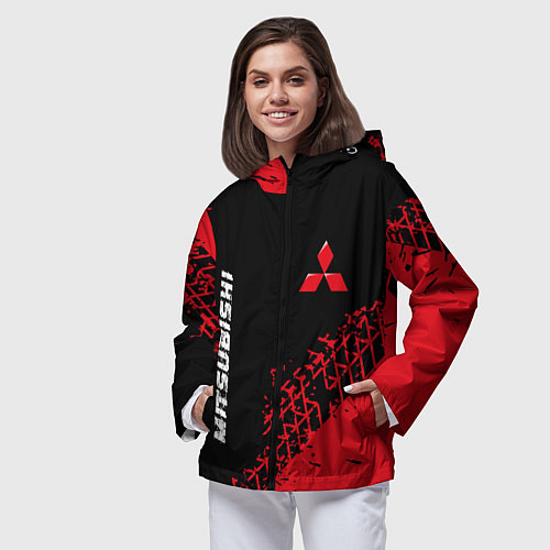 Женская ветровка MITSUBISHI Mitsubishi Шины / 3D-Черный – фото 3