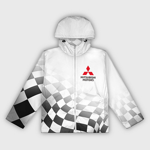 Женская ветровка Митсубиси Mitsubishi финишный флаг / 3D-Белый – фото 1