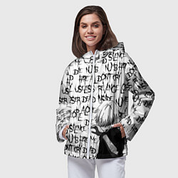 Ветровка с капюшоном женская DEAD INSIDE 1000-7, цвет: 3D-белый — фото 2