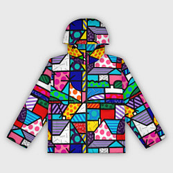 Ветровка с капюшоном женская Ромеро Бритто красочный узор, цвет: 3D-черный