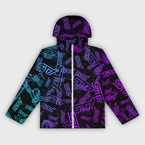 Женская ветровка STI NEON PATTERN / 3D-Белый – фото 1