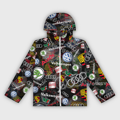 Женская ветровка Volkswagen Group AUDI VW SEAT PORSCHE SKODA / 3D-Белый – фото 1