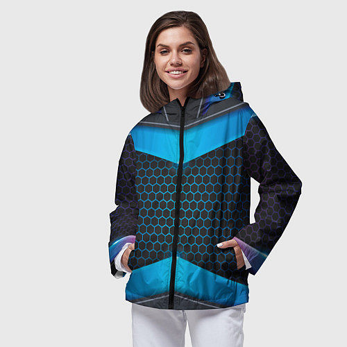 Женская ветровка 3D NEON БРОНЬ / 3D-Черный – фото 3