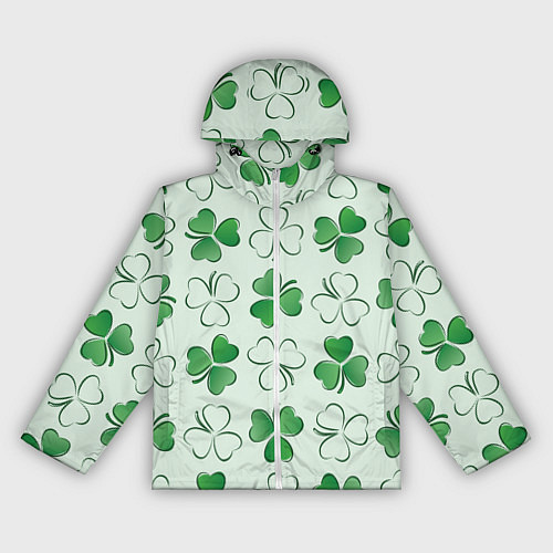 Женская ветровка Трехлистный клевер День Св Патрика / 3D-Белый – фото 1