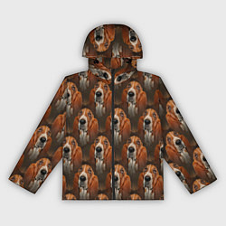 Ветровка с капюшоном женская Dog patternt, цвет: 3D-черный