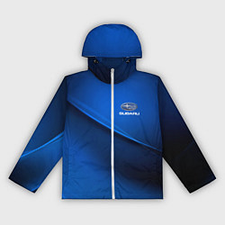 Ветровка с капюшоном женская Subaru sport, цвет: 3D-белый