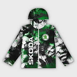 Ветровка с капюшоном женская Skoda Sport Style Шкода, цвет: 3D-белый