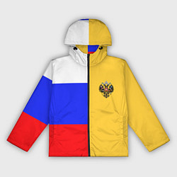 Ветровка с капюшоном женская Имперское знамя ТРИКОЛОР, цвет: 3D-черный