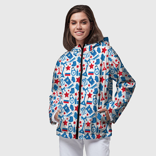 Женская ветровка Русский Символизм / 3D-Черный – фото 3